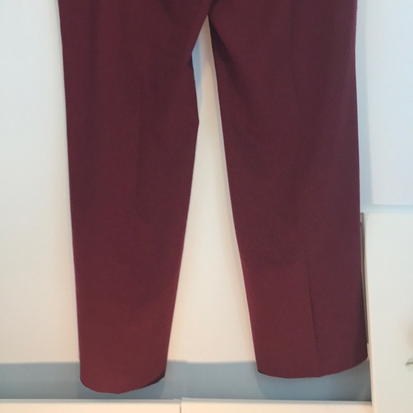 Ashley Stewart Burgundy Straight Leg Pants SZ 14 T - Picture 6 of 8